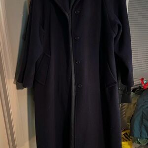 Central Park Wool Navy Overcoat